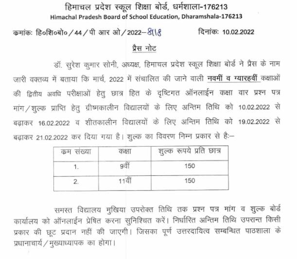 Hpbose 10th Result 2022 Term 1 Declared Live Updates Check Hp Board Result At 3171